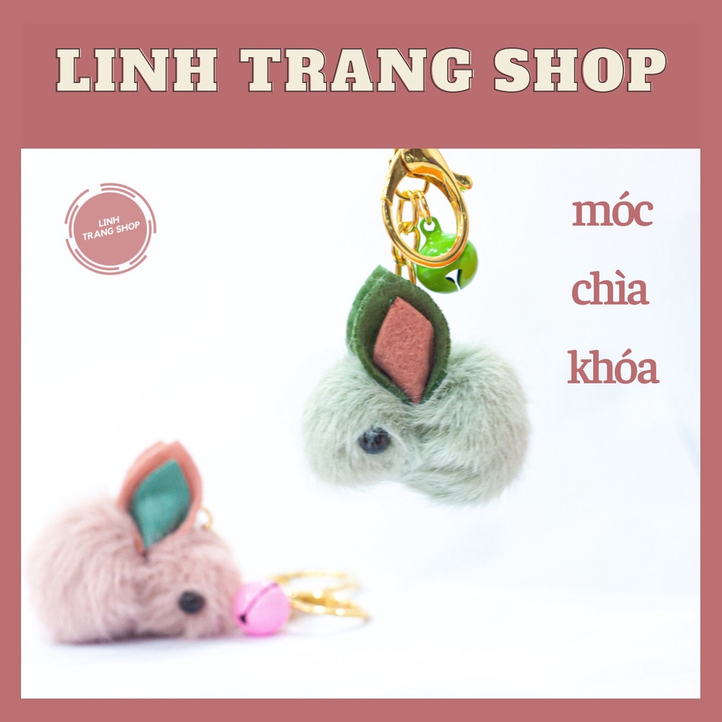 Móc chìa Khoá Thỏ Bông Kute, Móc Khoá Keychain Thỏ Bông Dễ Thương