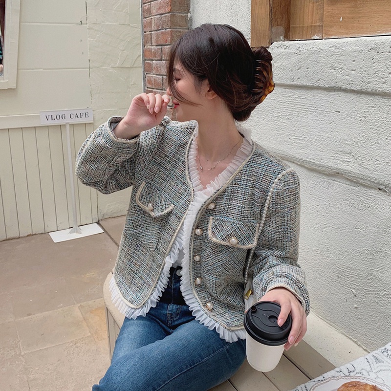 Áo Dạ Tweed Phong Cách Tiểu Thư Thu Đông Sang Chảnh_ Hàng Order