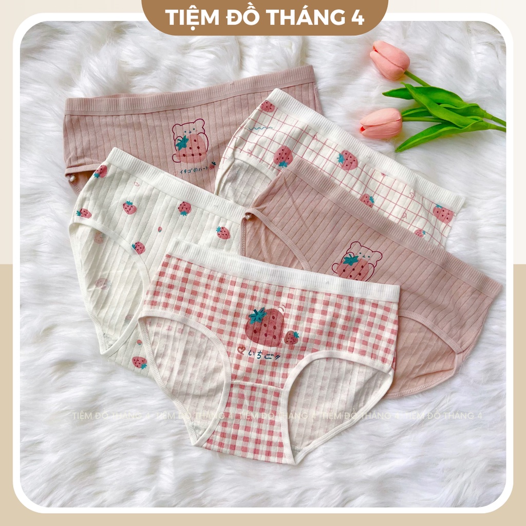 Quần Lót Nữ Siêu Cute Chất Vải Cotton Thông Thoáng Mềm Mịn TIỆM ĐỒ THÁNG 4