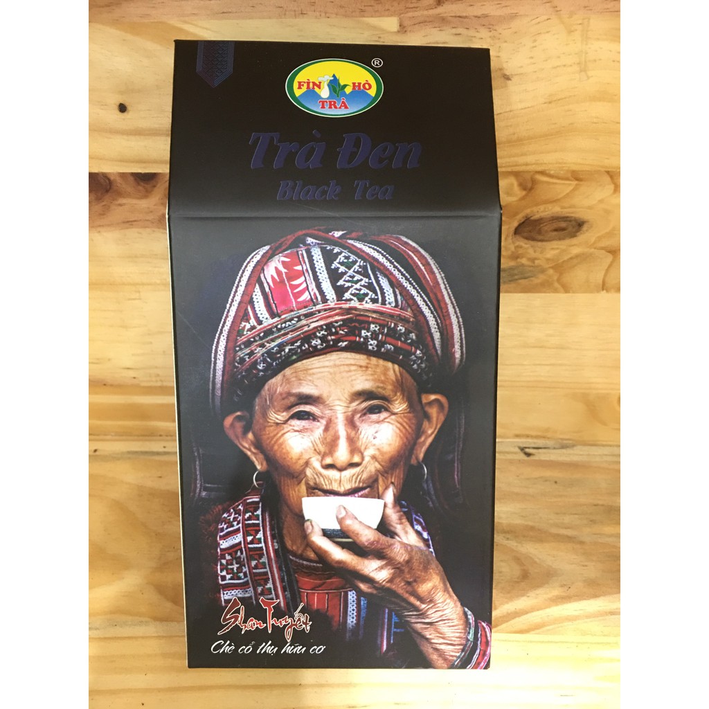 Trà đen cổ thụ trên 300 tuổi hữu cơ châu âu Shan Tuyết Fìn Hò Trà 100g Hoàng Su Phì Hà Giang Ocop 5*
