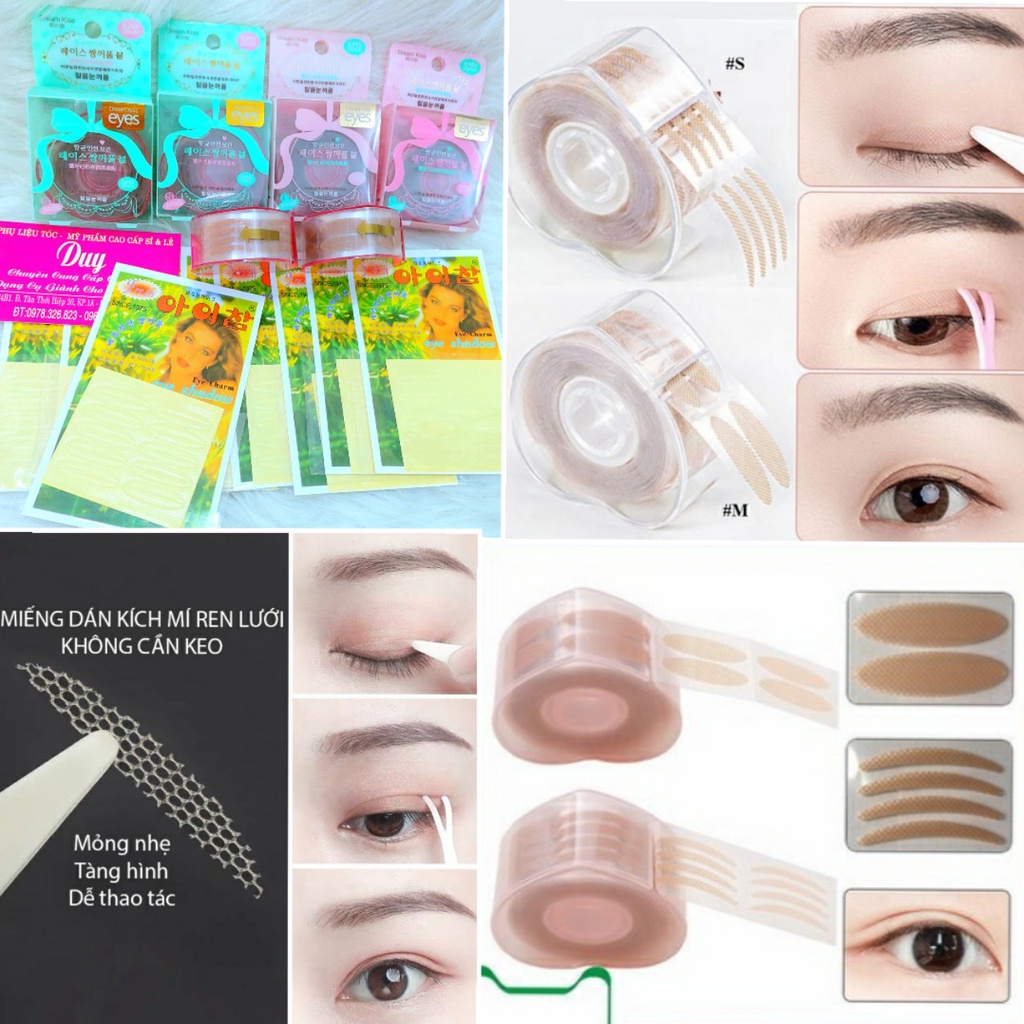 Dán Kích Mí Lưới Tàn Hình Tạo 2 Mí Không Lộ