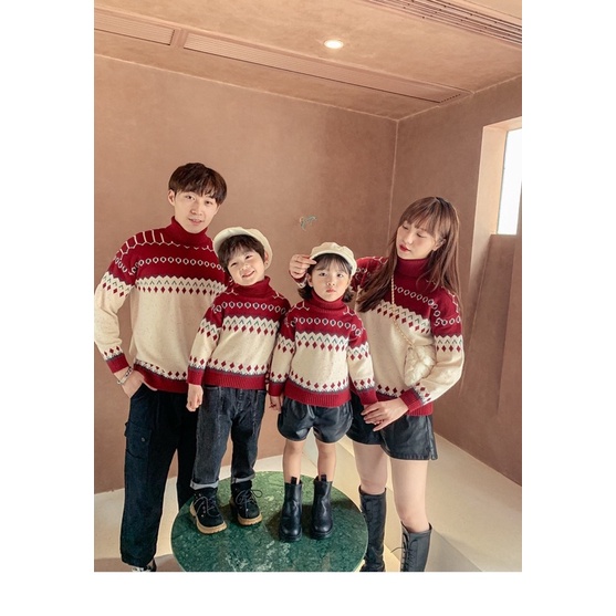 Áo len gia đình, áo len thổ cẩm QCCC