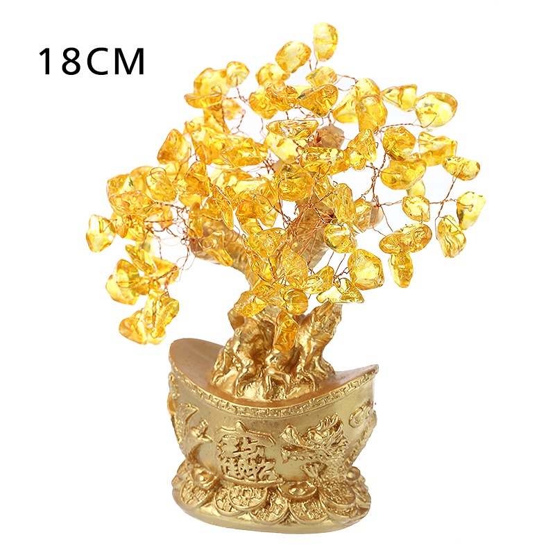 Đá Thạch Anh Vàng May Mắn Trang Trí Cây Tài Lộc Tài Lộc Tài Lộc