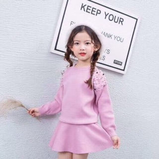 Váy len cừu cực xinh cho bé gái