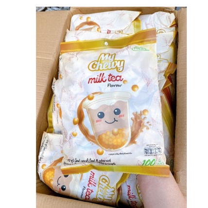 [Siêu Hot Hit] Kẹo Trà Sữa Trân Châu Thái My Chewy Milk Tea Gói 100 chiếc mềm dèo cực ngon