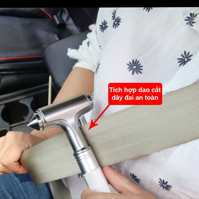 Búa Thoát Hiểm Cán Thép Không Gỉ Trên Ô Tô Cao Cấp