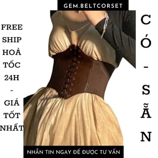 Thắt lưng nịt bụng bản to màu nâu chocolate loại 1| Belt corset nịt bụng thời trang cao cấp