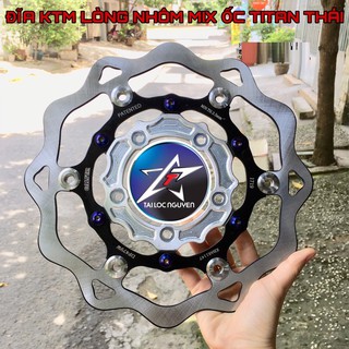 COMBO ĐĨA KTM LÒNG NHÔM VARIO MIX ỐC INOX ĐẦU SAO - ỐC TITAN THÁI