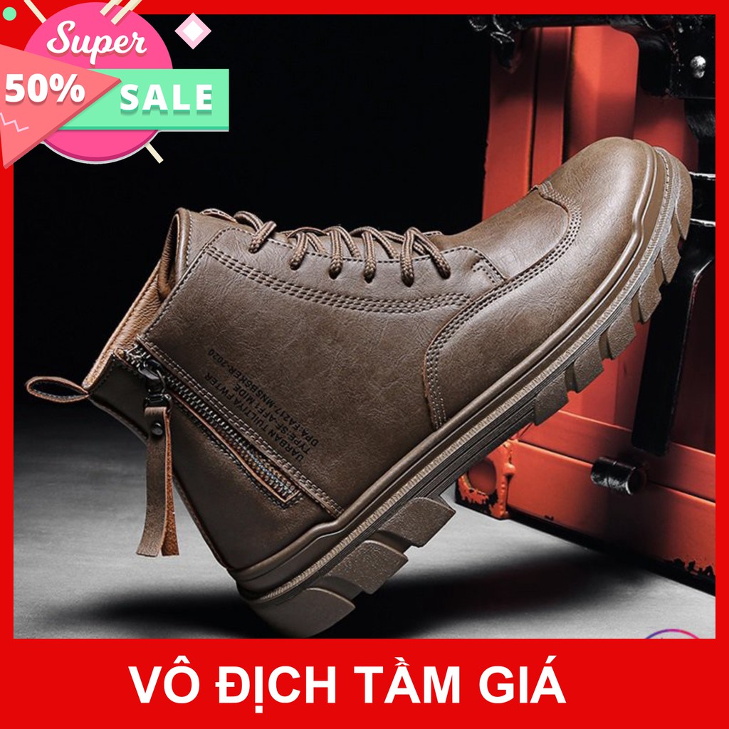 [Hàng Đẹp - FreeShip] Boot Cao Cổ Nam, Giày Cao Cổ Nam Phong Cách Hàn Quốc - Giày Da Bò Thật Cao Cấp - BHành Lỗi 1 Đổi 1 | BigBuy360 - bigbuy360.vn
