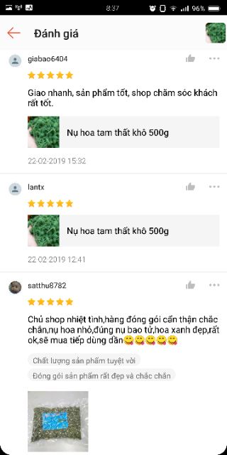 Nụ hoa tam thất BAO TỬ khô 500g