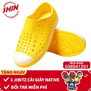 cross cross giày native cho bé họa tiết vàng chanh xả cực xinh SHINATIVE tặng thêm 2 jibiz cao cấp
