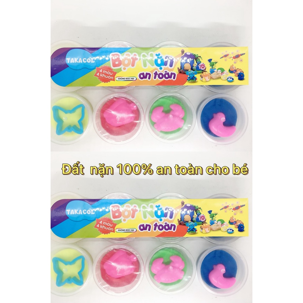 Combo 2 set có khuôn trung hũ bột nặn đất nặn TAKACOL có khuôn chơi kèm như hình combo 2 set BG-03