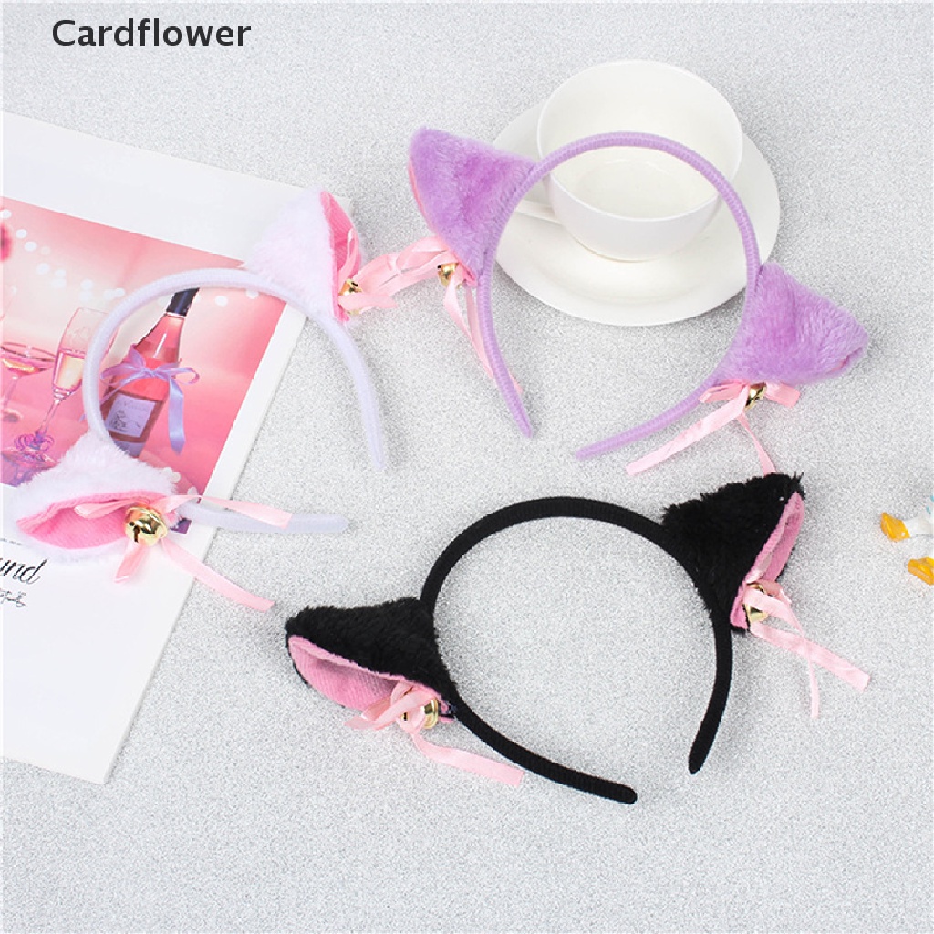 &lt; Cardflower &gt; Băng Đô Tai Mèo Lông Xù Hóa Trang Anime Cho Bé Trai Bé Gái