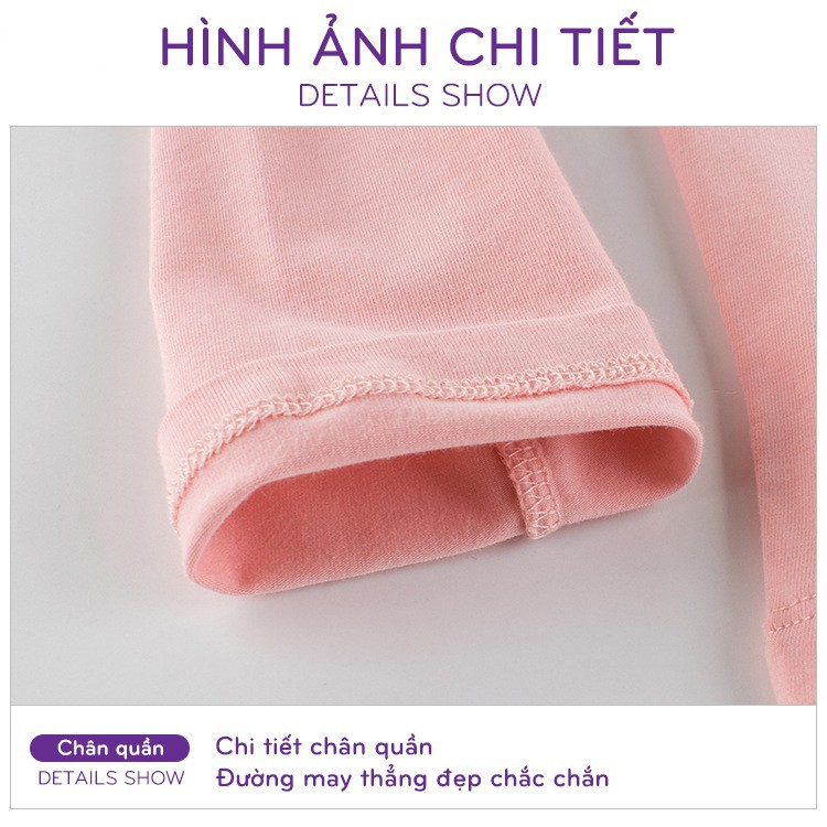 Quần legging bé gái DINOKING Quần dài cho bé thu đông chất thun cotton mềm mịn 2-8 tuổi QD06