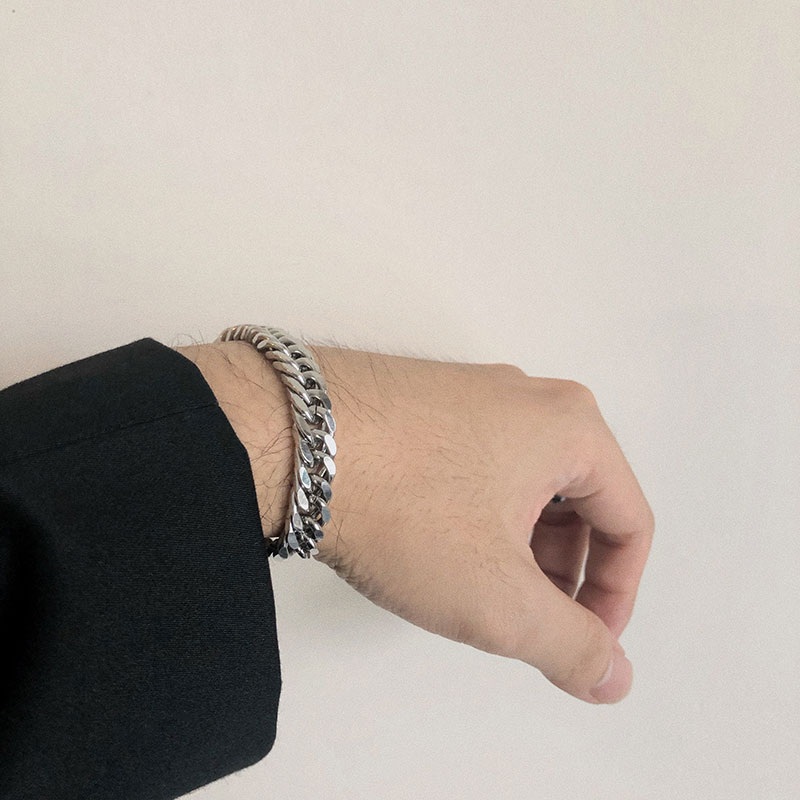 Vòng Đeo Tay Thép Titan 19997 Phong Cách Hip Hop Đơn Giản Cho Cặp Đôi