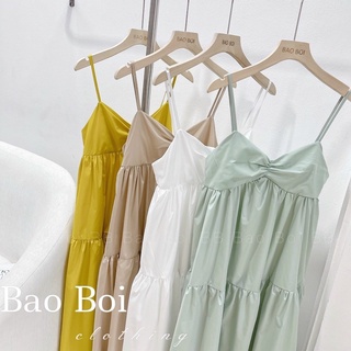Váy hai dây dáng maxi tầng siêu xinh