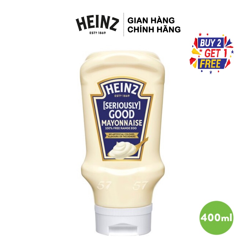 [Mua 2 Tặng 1] Sốt Mayonnaise Good Heinz 400ml (Date: T8/2022)