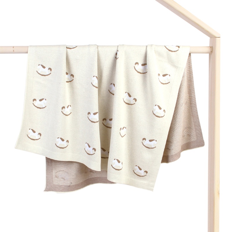 Chăn Cotton Dệt Kim Mềm Mại Kích Thước 100x80cm Xinh Xắn Cho Bé