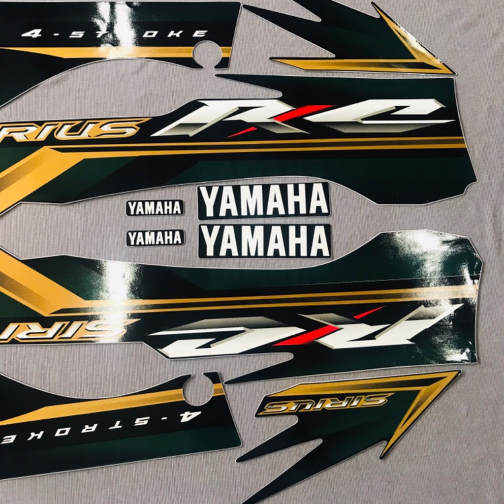 Nguyên bộ tem rời 3 lớp zin thái dán xe máy Yamaha Sirius RC màu xanh rêu