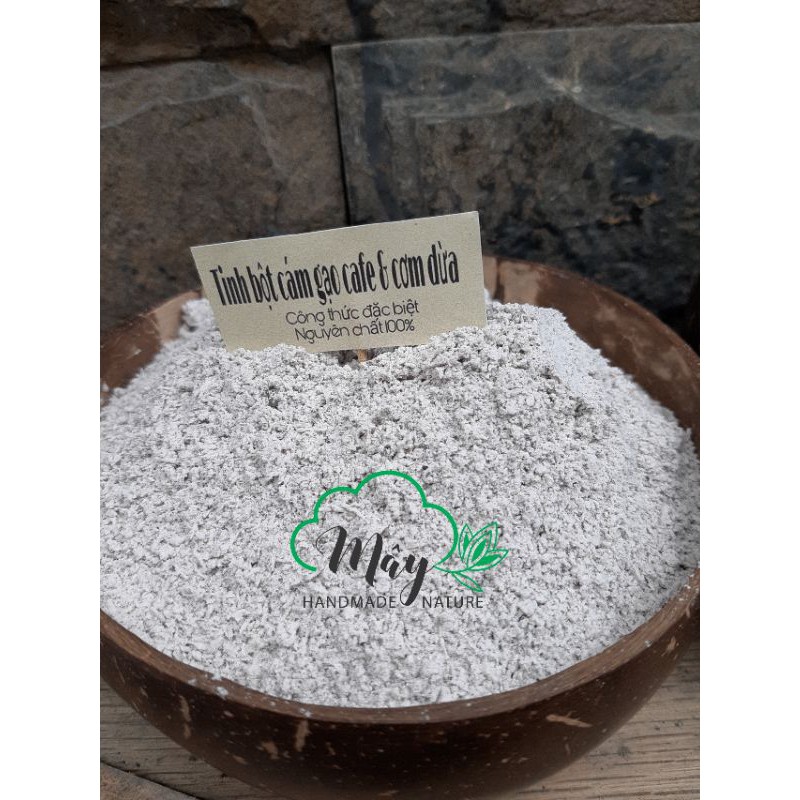 Cám gạo cà phê dừa handmade_150g ( tẩy tế bào chết body, giảm viêm nang lông, mụn lưng) | BigBuy360 - bigbuy360.vn