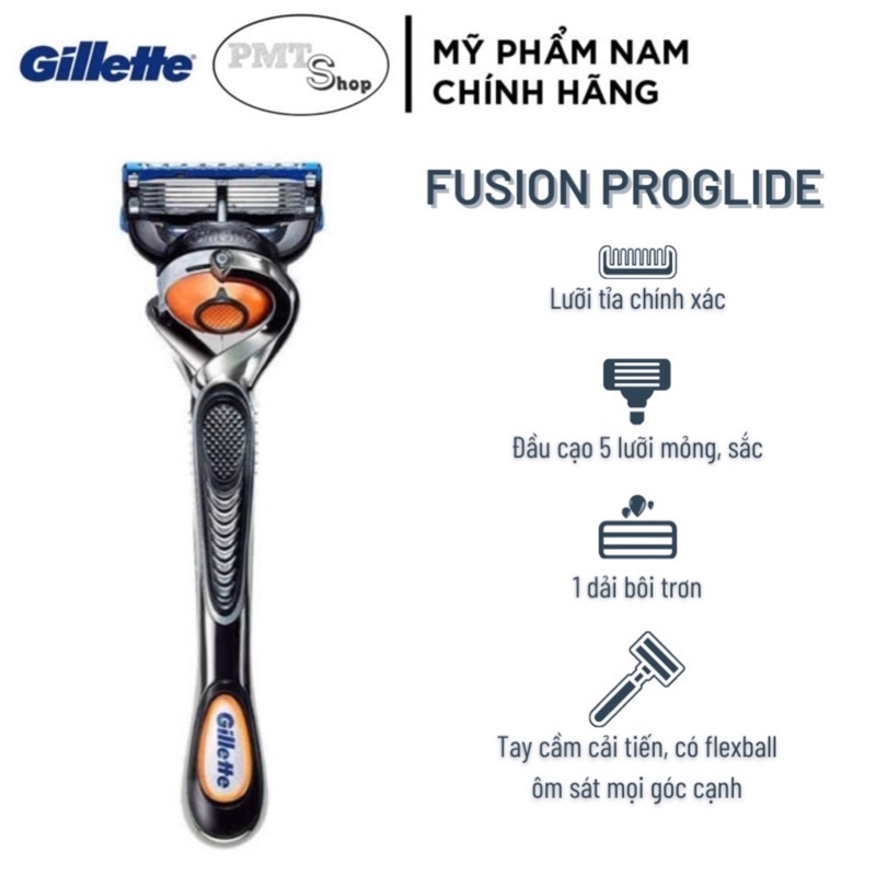 Dao cạo râu cao cấp Gillette Fusion 5 Proglide Power , Proshield , Skinguard