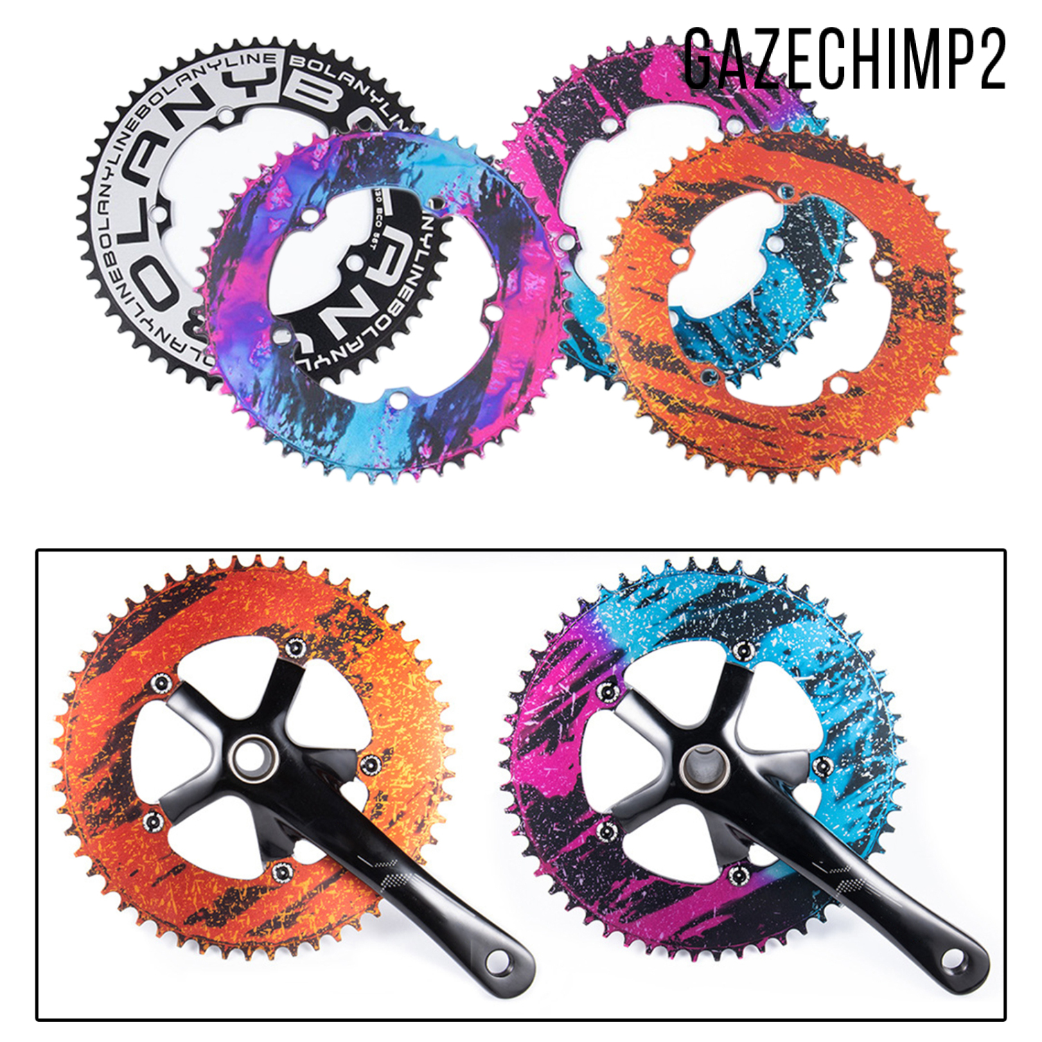 [GAZECHIMP2]Bike Chainring Single Speed Road 54T/56T BCD130 Sprocket Refit Chainwheel