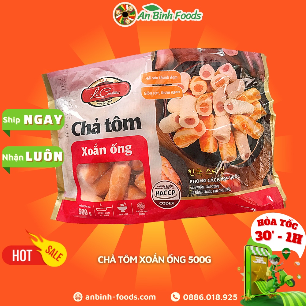 Chả tôm xoắn ống - Lacusina - 500g
