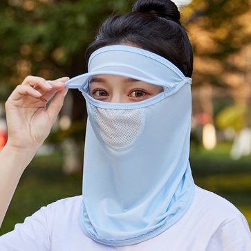 Mũ Chống Nắng Kèm Khẩu Trang Bảo Vệ Cổ Thời Trang Mùa Hè Dành Cho Nữ