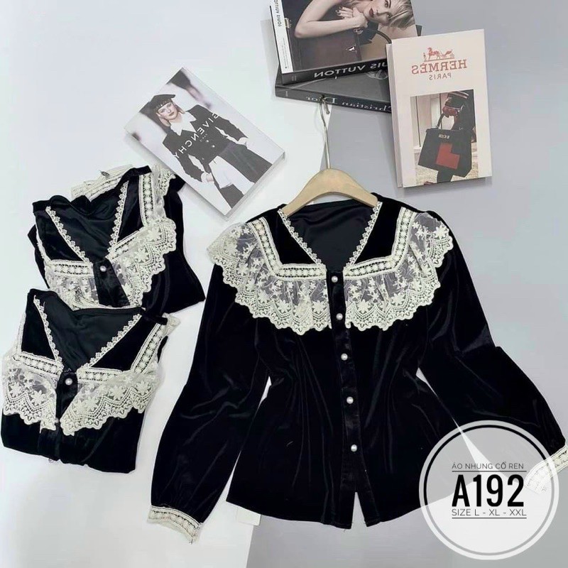 ÁO NHUNG CỔ REN [BIGSIZE 60-80KG]