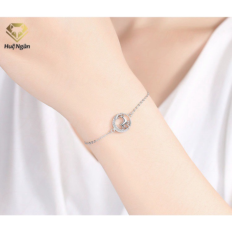 Lắc tay bạc 925 Huệ Ngân - Tuần lộc vui vẻ RYB140136
