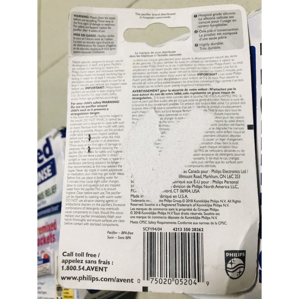 Ti giả Avent Soothie cho bé 0-3m, 3m+
