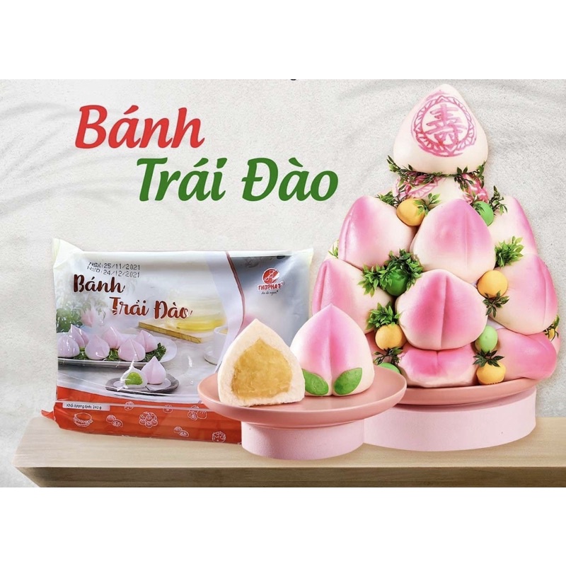 Bánh bao Trái Đào Thọ Phát GÓI 4 trái