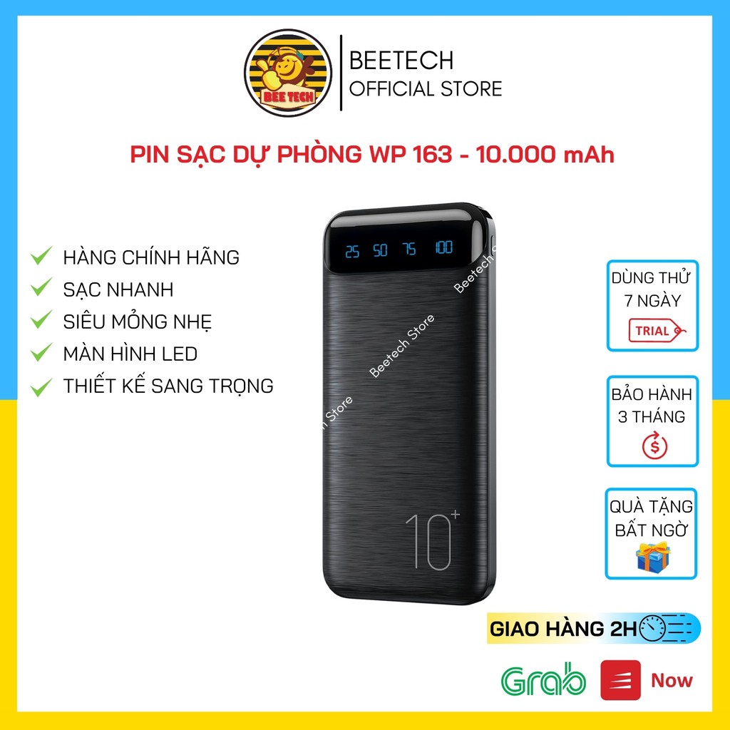 Sạc dự phòng Remax WP-161 dung lượng 10.000mAh , Pin sạc nhanh chính hãng - Beetech