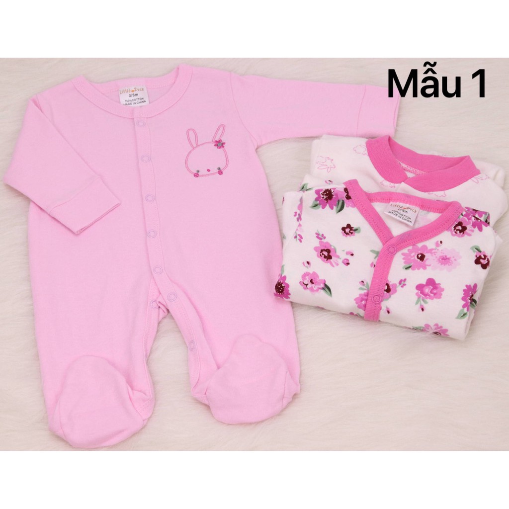 [Mã FAMAYFA2 giảm 10K đơn 50K] Set 3c body liền tất Little Duck MẪU MỚI