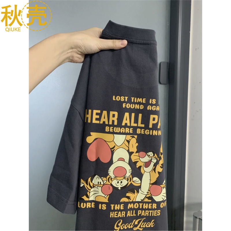 Áo Thun 100% Cotton Tay Ngắn In Hình Hổ Thời Trang Mùa Hè 2022