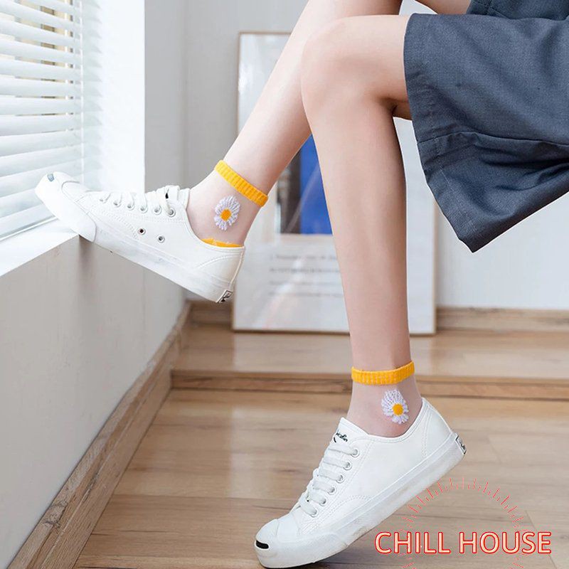 HÓT * túi 10 đôi tất lưới HOA CÚC mùa hè cho người lớn - CHILLHOUSE