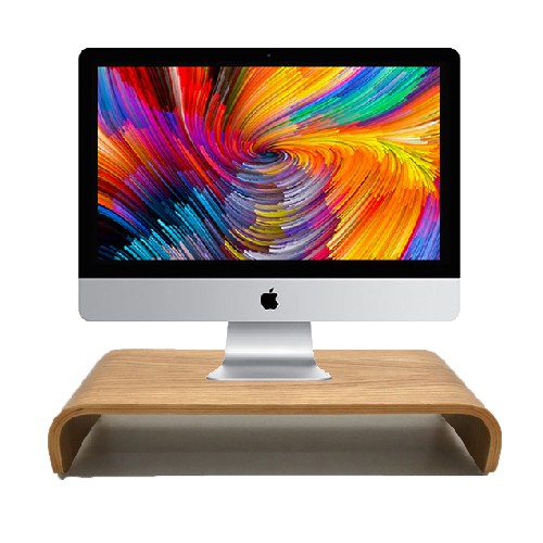 Combo Kệ Màn Hình Uốn Cong Kết Hợp Khay Đựng Bút - Màu Sồi | BigBuy360 - bigbuy360.vn