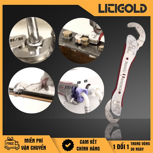 Cờ Lê Mỏ Lếch Sửa Chữa Đa Năng Magic Wrench 9-45mm - Mở Được Nhiều Loại Ốc - Nhiều Kích Cỡ khác Nhau - Litigold