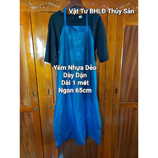 Tạp Dề Nhựa Dẻo Chống Thấm Nước, Yếm Nhựa Chống Nước. Nhựa dày dùng trong chế biến