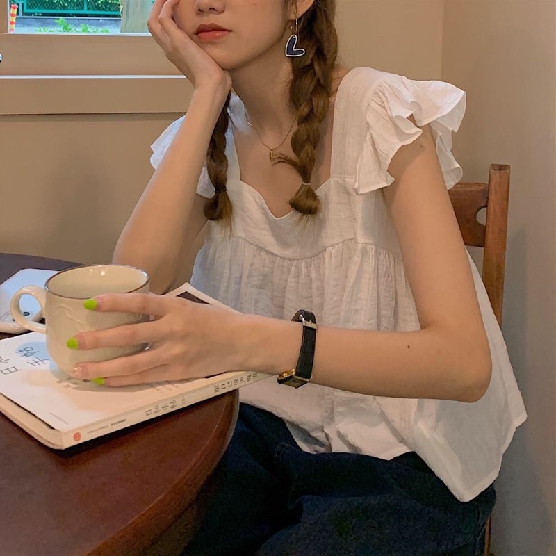 🌿Áo Babydoll Cánh Tiên Ngắn Tay Phong Cách Tiểu Thư Dễ Thương Ngọt Ngào - Mã: 456🌿TV - Fashion