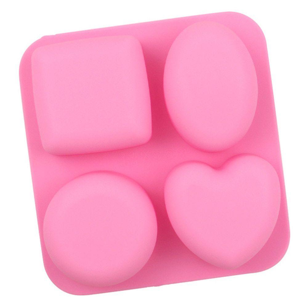 JANE Khuôn Silicone Làm Xà Phòng 3D Hình Trụ / Tròn / Trái Tim / Vuông