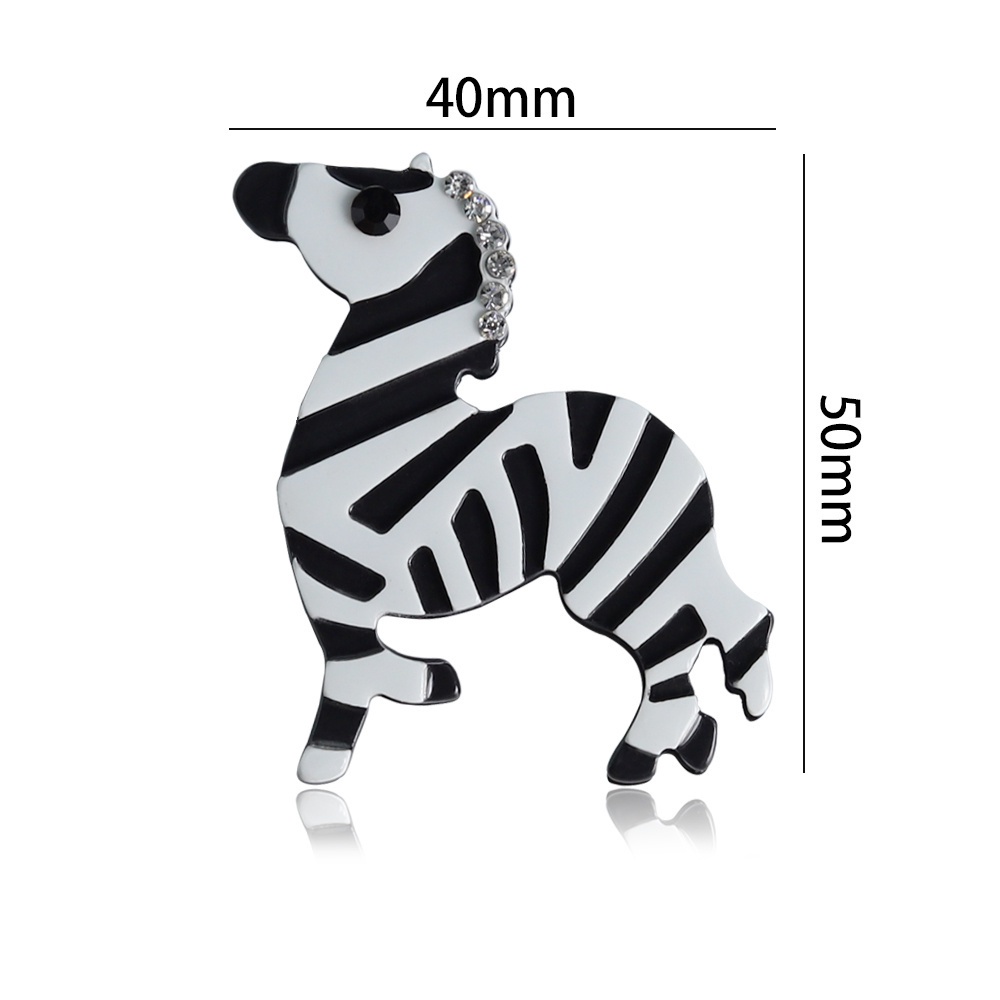 Ghim cài áo KIDSBOWS acrylic kiểu chú ngựa vằn thời trang dành cho nữ
