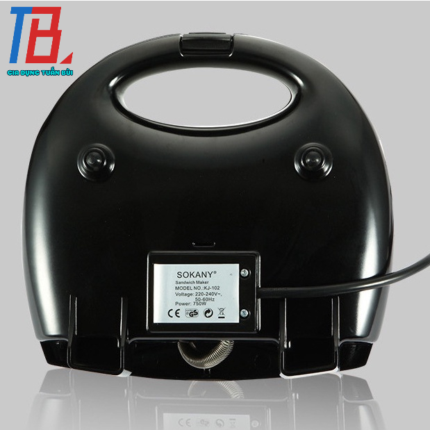 Máy làm bánh Hotdog Sokany KJ-102 công suất 750W có thể kẹp sandwwich các khay này được phủ lớp men chống dính