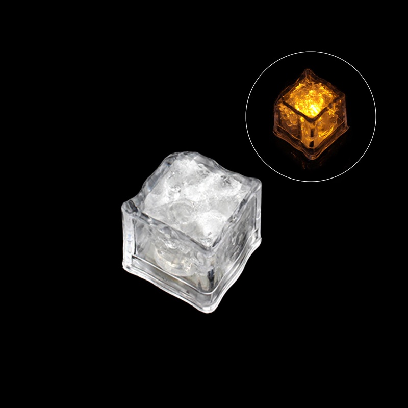 Wmmb Đèn LED Hình Khối Đá Nhiều Màu Sắc Cảm Ứng Dạ Quang Dùng Trang Trí Đồ Uống