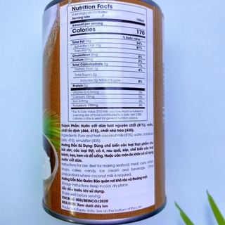 Nước cốt dừa Nguyên chất DELTA COCO 400ml (80%)