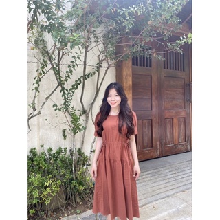Đầm thô vân rút dây