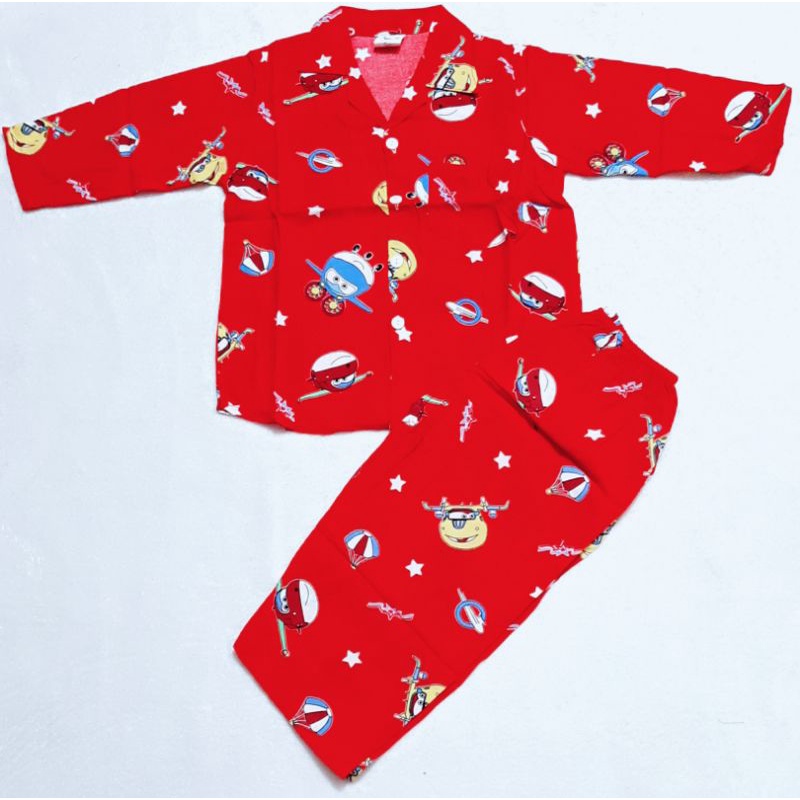 Pijama tole/ lanh quần dài tay dài cho bé trai (12-14 ký) ib chọn màu