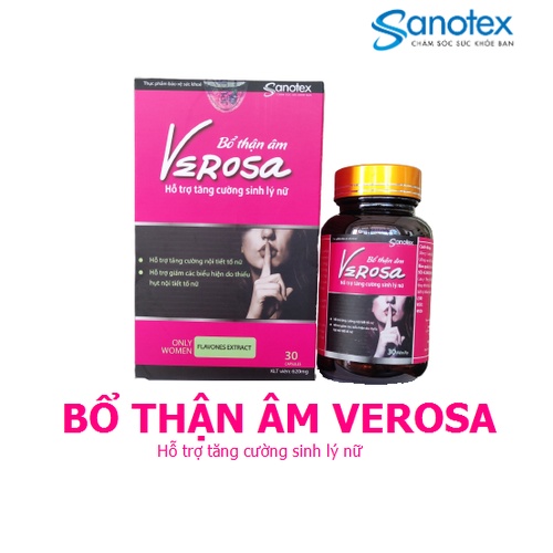 Bổ thận âm Verosa hỗ trợ tăng cường sinh lý nữ (Hộp 1 lọ 30 viên)