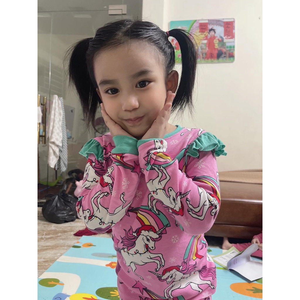 Bộ cotton cánh tiên cho bé gái