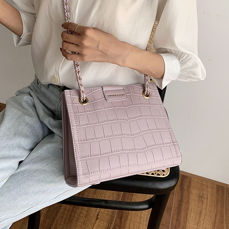 Túi Đeo Chéo Vuông Dây Kim Loại Thời Trang 2020 Cho Nữ